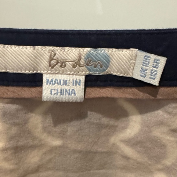 Boden Geometric Patterned Skirt Size 6R Cotton Mini European Heritage Classic - Picture 9 of 13